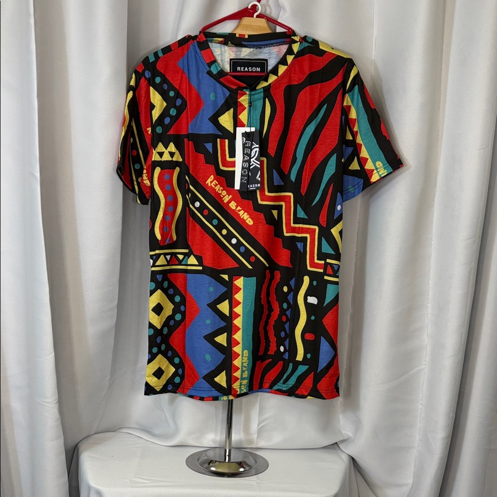 Reason Men's Vibrant Geometric Tee